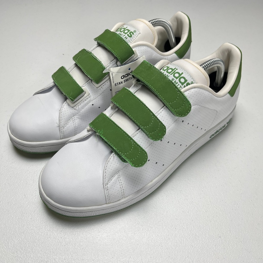 Vintage Adidas Originals Stan Smith 2 CF Sneakers Mens 9 White Hook & Loop 2006